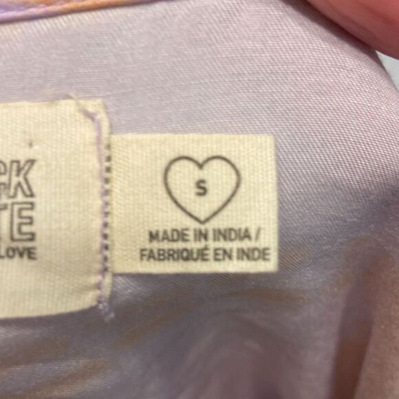 Anthropologie Norblack Norwhite Purple Tie-Dye Sonne Kaftan Maxi Dress Sz Small - Picture 9 of 11